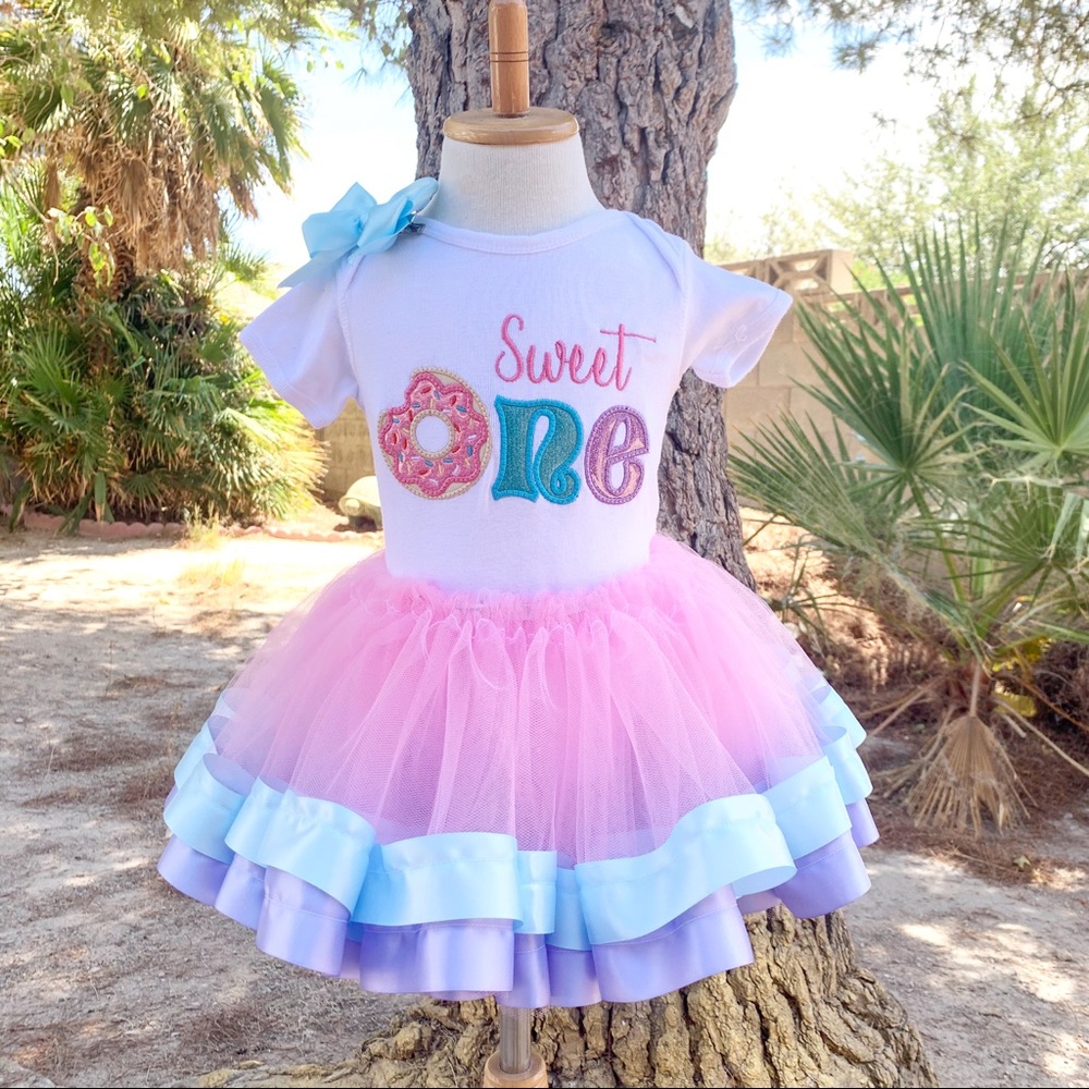 Sweet One 1st Birthday Shirt Tutu Set Handmade